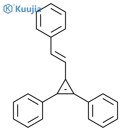Benzene, 1,1'-[3-(2-phenylethenyl)-1-cyclopropene-1,2-diyl]bis- structure