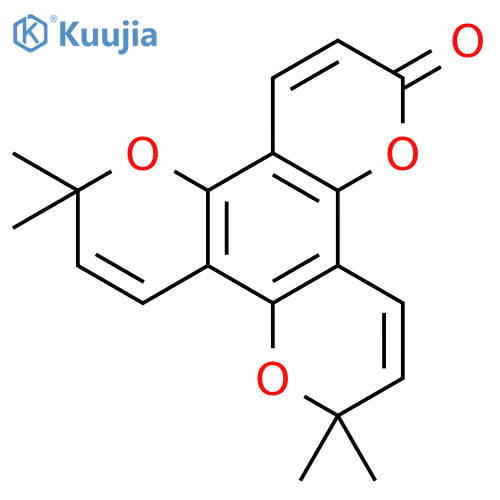 6,6,10,10-Tetramethyl-2H,6H,10H-benzo[1,2-b:3,4-b':5,6-b'']tripyran-2-one structure