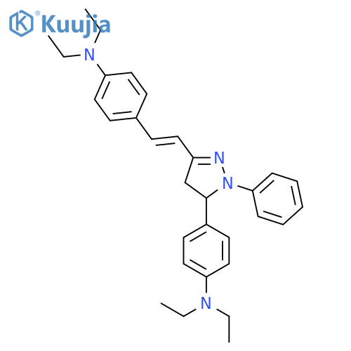 4-2-5-4-(Diethylamino)phenyl-4,5-dihydro-1-phenyl-1H-pyrazol-3-ylvinyl-N,N-diethylaniline structure