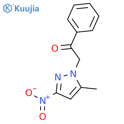 2-(5-methyl-3-nitro-1H-pyrazol-1-yl)-1-phenylethanone structure