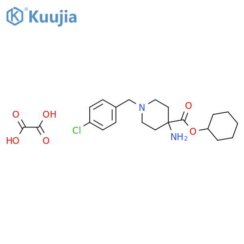 Cyclohexyl 4-amino-1-[(4-chlorophenyl)methyl]piperidine-4-carboxylate;oxalic Acid structure
