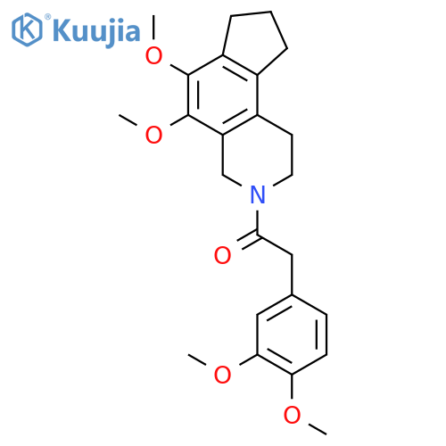 3-[(3,4-dimethoxyphenyl)acetyl]-5,6-dimethoxy-2,3,4,7,8,9-hexahydro-1H-cyclopenta[f]isoquinoline structure