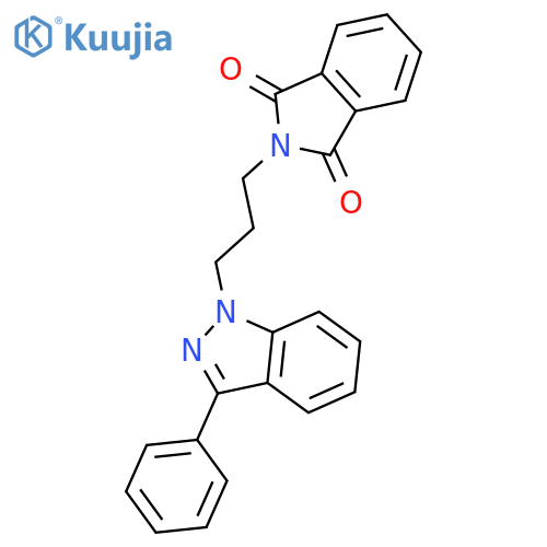 1H-ISOINDOLE-1,3(2H)-DIONE, 2-[3-(3-PHENYL-1H-INDAZOL-1-YL)PROPYL]- structure