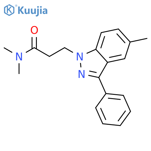 1H-Indazole-1-propanamide, N,N,5-trimethyl-3-phenyl- structure