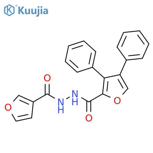 2-Furancarboxylic acid, 3,4-diphenyl-, 2-(3-furanylcarbonyl)hydrazide structure