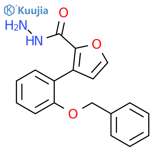 2-Furancarboxylic acid, 3-[2-(phenylmethoxy)phenyl]-, hydrazide structure