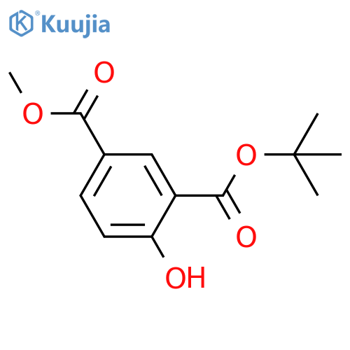 3-tert-butyl 1-methyl 4-hydroxybenzene-1,3-dicarboxylate structure