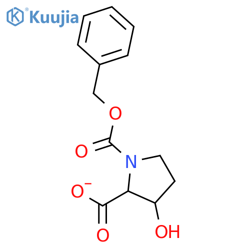 1-[(benzyloxy)carbonyl]-3-hydroxypyrrolidine-2-carboxylic acid structure