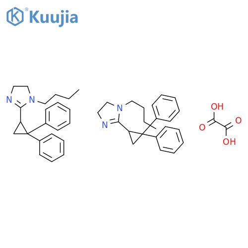 1-butyl-2-(2,2-diphenylcyclopropyl)-4,5-dihydro-1H-imidazole ethanedioate (2:1) structure