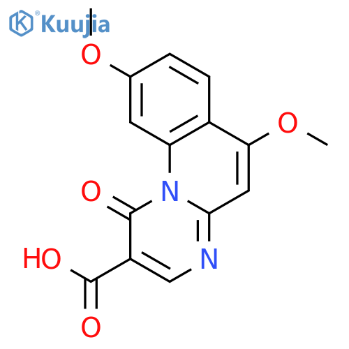 1H-Pyrimido[1,2-a]quinoline-2-carboxylic acid, 6,9-dimethoxy-1-oxo- structure