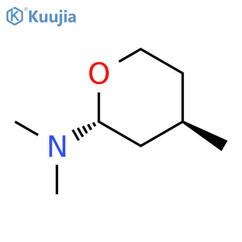2H-Pyran-2-amine, tetrahydro-N,N,4-trimethyl-, trans- structure