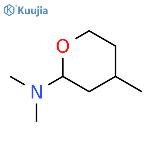 2H-Pyran-2-amine, tetrahydro-N,N,4-trimethyl-, cis- structure