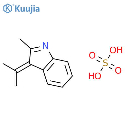 3H-Indole, 2-methyl-3-(1-methylethylidene)-, sulfate (1:1) structure