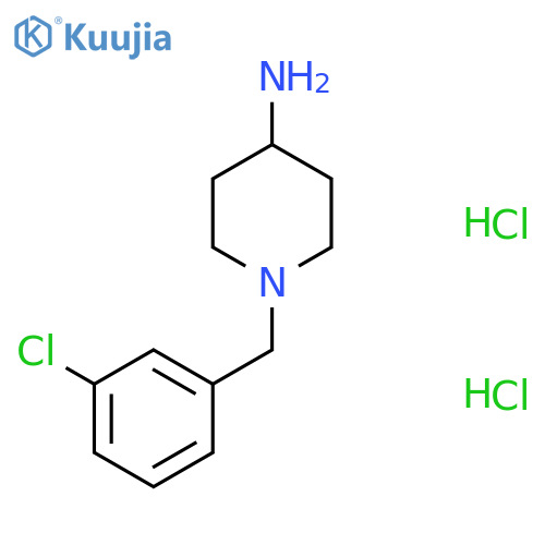 1-(3-chlorophenyl)methylpiperidin-4-amine dihydrochloride structure