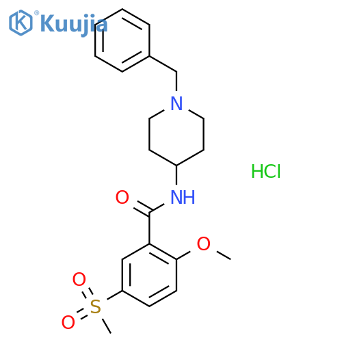 N-(1-benzylpiperidin-4-yl)-2-methoxy-5-(methylsulfonyl)benzamide hydrochloride structure
