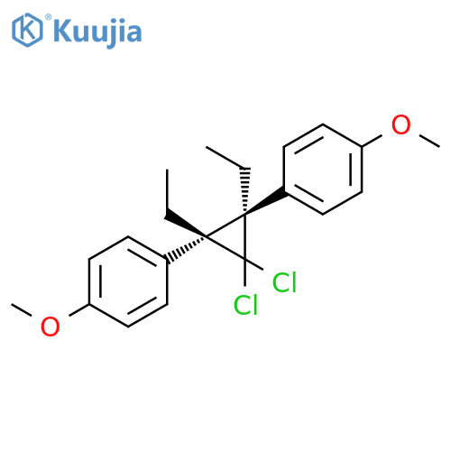 Benzene,1,1'-(3,3-dichloro-1,2-diethyl-1,2-cyclopropanediyl)bis[4-methoxy-,trans- structure
