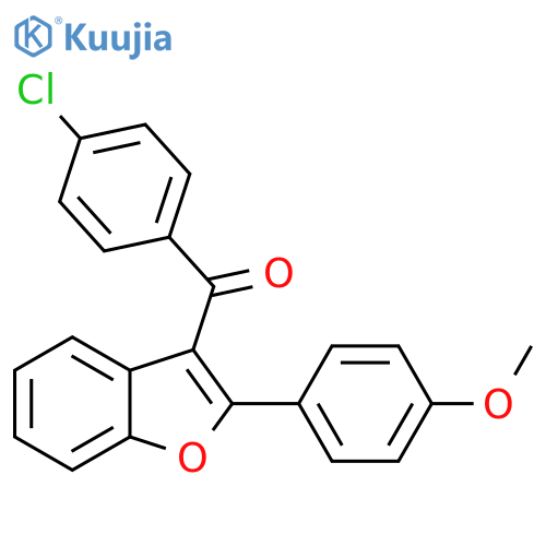 Methanone, (4-chlorophenyl)[2-(4-methoxyphenyl)-3-benzofuranyl]- structure