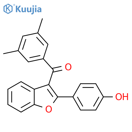 Methanone, (3,5-dimethylphenyl)[2-(4-hydroxyphenyl)-3-benzofuranyl]- structure
