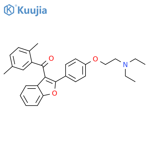 Methanone,[2-[4-[2-(diethylamino)ethoxy]phenyl]-3-benzofuranyl](2,5-dimethylphenyl)- structure