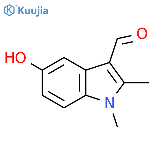 5-Hydroxy-1,2-dimethyl-1H-indole-3-carbaldehyde structure