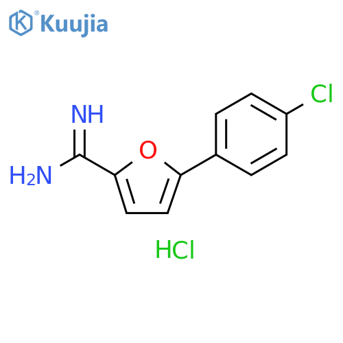 2-Furancarboximidamide, 5-(4-chlorophenyl)-, hydrochloride (1:1) structure
