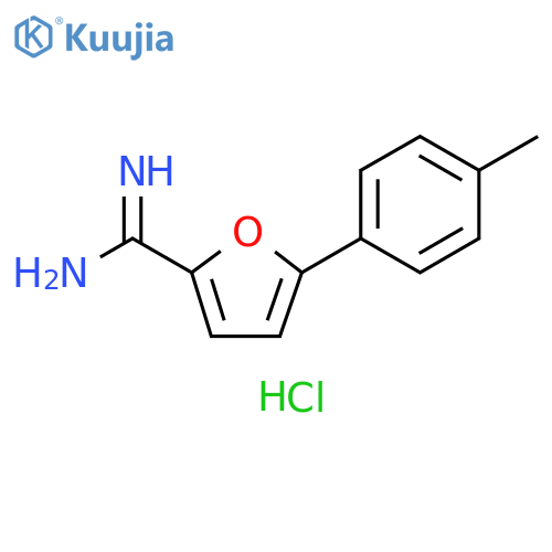 2-Furancarboximidamide, 5-(4-methylphenyl)-, hydrochloride (1:1) structure
