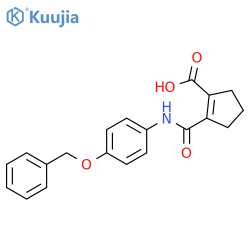 1-Cyclopentene-1-carboxylic acid,2-[[[4-(phenylmethoxy)phenyl]amino]carbonyl]- structure
