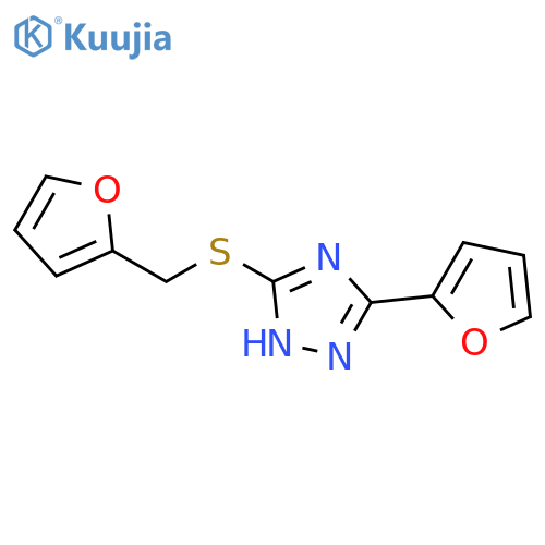 1H-1,2,4-Triazole, 3-(2-furanyl)-5-[(2-furanylmethyl)thio]- structure