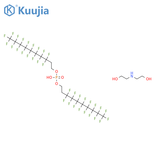 bis(3,3,4,4,5,5,6,6,7,7,8,8,9,9,10,10,10-heptadecafluorodecyl) hydrogen phosphate, compound with 2,2'-iminodiethanol (1:1) structure