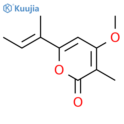 4-methoxy-3-methyl-6-[(1E)-1-methylprop-1-en-1-yl]-2H-pyran-2-one structure