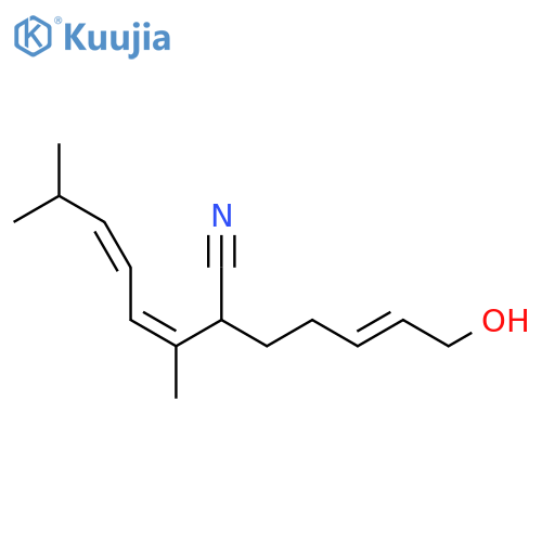 3,5-Octadienenitrile, 2-(5-hydroxy-3-pentenyl)-3,7-dimethyl-, (Z,Z,E)- (9CI) structure