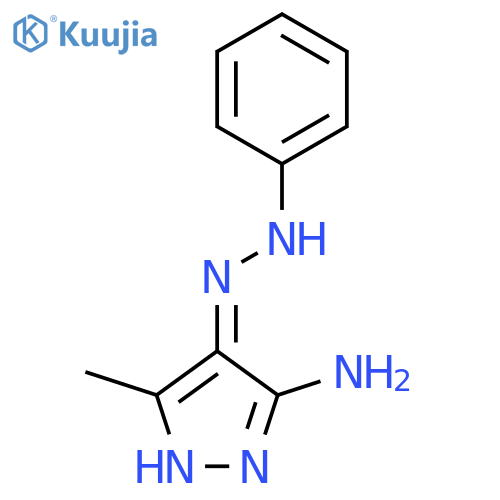 (E)-5-Methyl-4-(phenyldiazenyl)-1H-pyrazol-3-amine structure