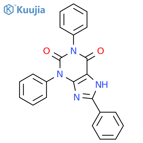 1H-PURINE-2,6-DIONE, 3,7-DIHYDRO-1,3,8-TRIPHENYL- structure