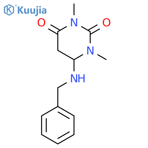 2,4(1H,3H)-Pyrimidinedione,1,3-dimethyl-6-[(phenylmethyl)amino]- structure