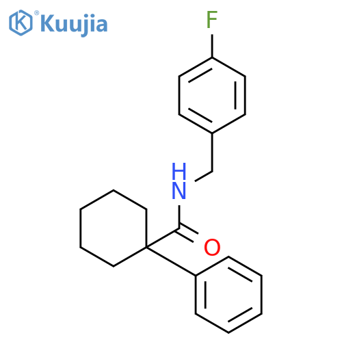 Cyclohexanecarboxamide, N-[(4-fluorophenyl)methyl]-1-phenyl- structure