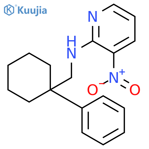 2-PYRIDINAMINE, 3-NITRO-N-[(1-PHENYLCYCLOHEXYL)METHYL]- structure