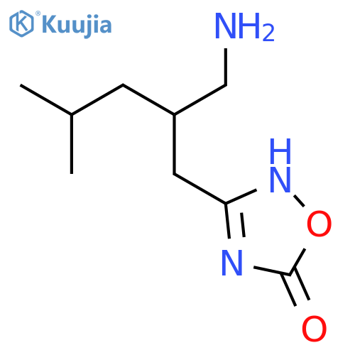 1,2,4-Oxadiazol-5(2H)-one, 3-[2-(aminomethyl)-4-methylpentyl]- structure