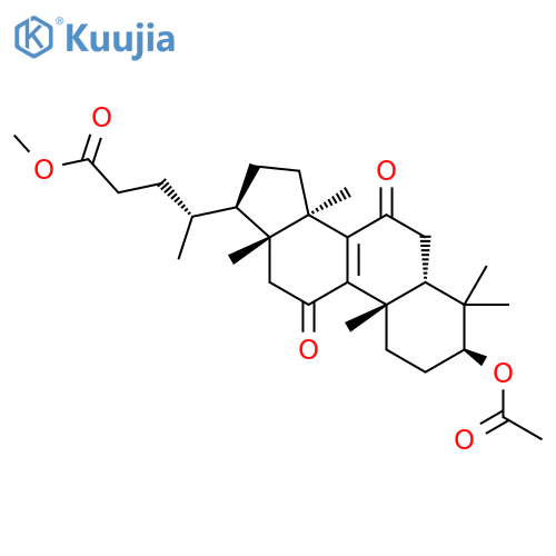 Chol-8-en-24-oic acid,3-(acetyloxy)-4,4,14-trimethyl-7,11-dioxo-, methyl ester, (3b,5a)- structure