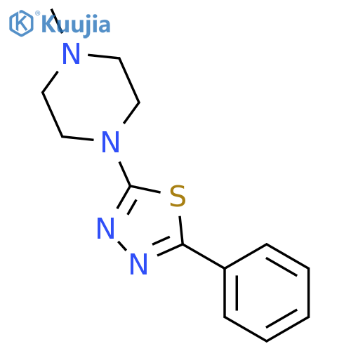 Piperazine,1-methyl-4-(5-phenyl-1,3,4-thiadiazol-2-yl)- structure