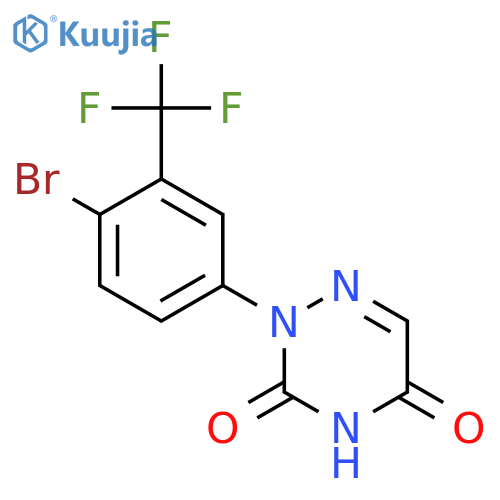 1,2,4-Triazine-3,5(2H,4H)-dione, 2-[4-bromo-3-(trifluoromethyl)phenyl]- structure