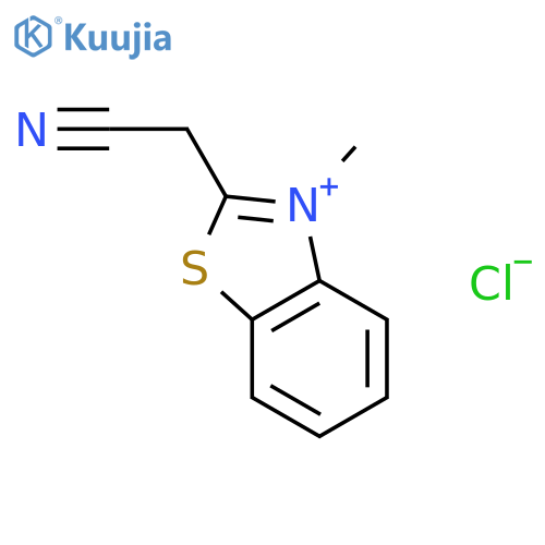 Benzothiazolium, 2-(cyanomethyl)-3-methyl-, chloride structure