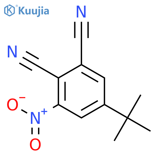 1,2-Benzenedicarbonitrile, 5-(1,1-dimethylethyl)-3-nitro- structure