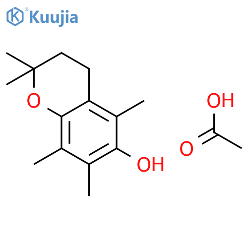 Acetic acid;2,2,5,7,8-pentamethyl-3,4-dihydrochromen-6-ol structure