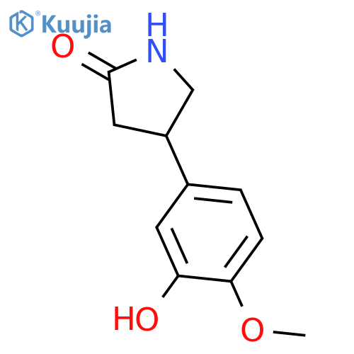 4-(3-hydroxy-4-methoxyphenyl)pyrrolidin-2-one structure