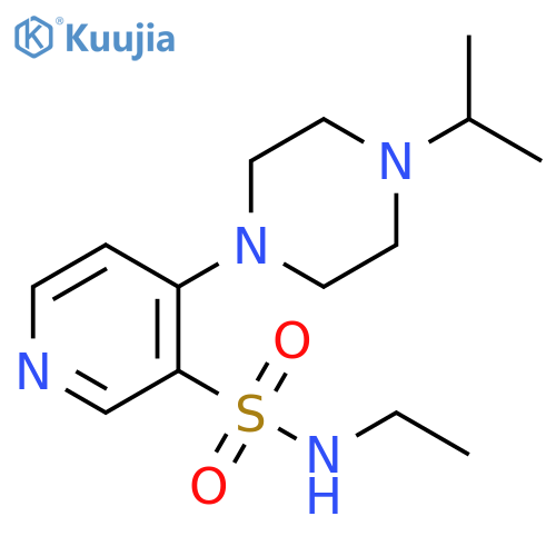 3-Pyridinesulfonamide, N-ethyl-4-[4-(1-methylethyl)-1-piperazinyl]- structure