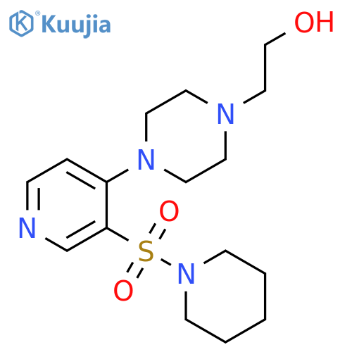 2-[4-(3-piperidin-1-ylsulfonylpyridin-4-yl)piperazin-1-yl]ethanol structure