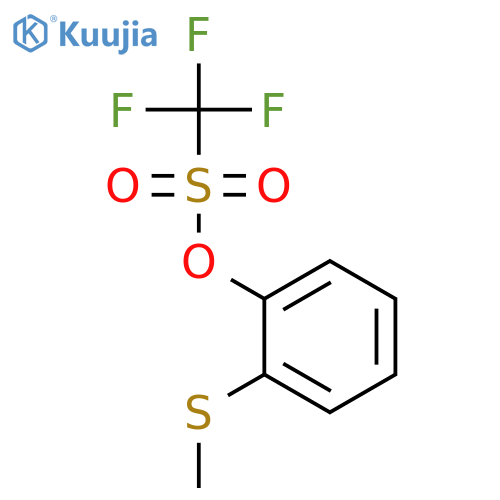 Methanesulfonic acid, trifluoro-, 2-(methylthio)phenyl ester structure