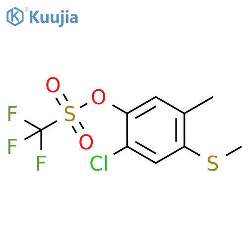 Methanesulfonic acid, trifluoro-, 2-chloro-5-methyl-4-(methylthio)phenylester structure