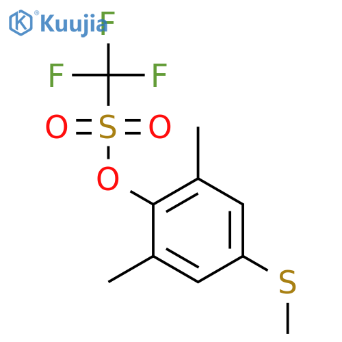 Methanesulfonic acid, trifluoro-, 2,6-dimethyl-4-(methylthio)phenyl ester structure