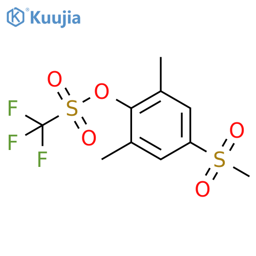 Methanesulfonic acid, trifluoro-, 2,6-dimethyl-4-(methylsulfonyl)phenylester structure